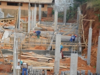 Evolution du chantier du Complexe Sportif et Socio-Educatif